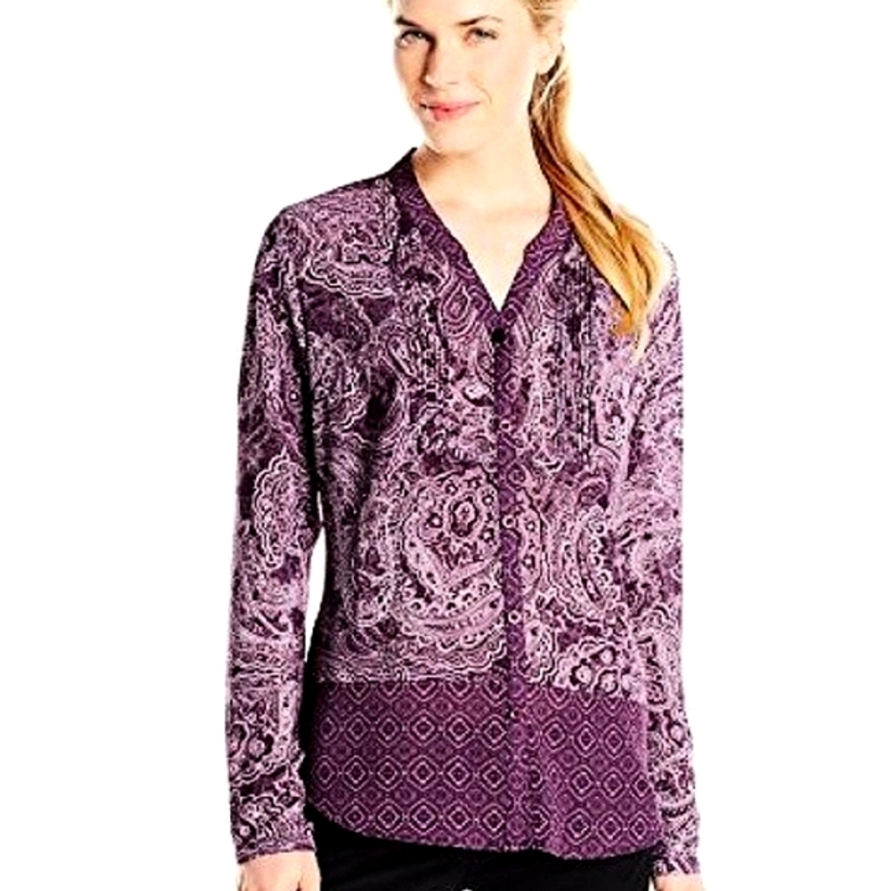 💐Prana Evelyn Button Down Tunic Top